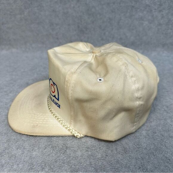 Vintage CIBA Hat Adult OSFA Beige 5 Panel Rope Brim Snapback Work Wear Company - Picture 3 of 10